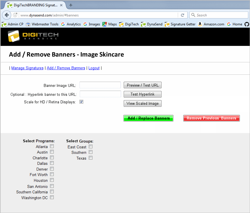 Email Signatures Self Service Campaign Management
