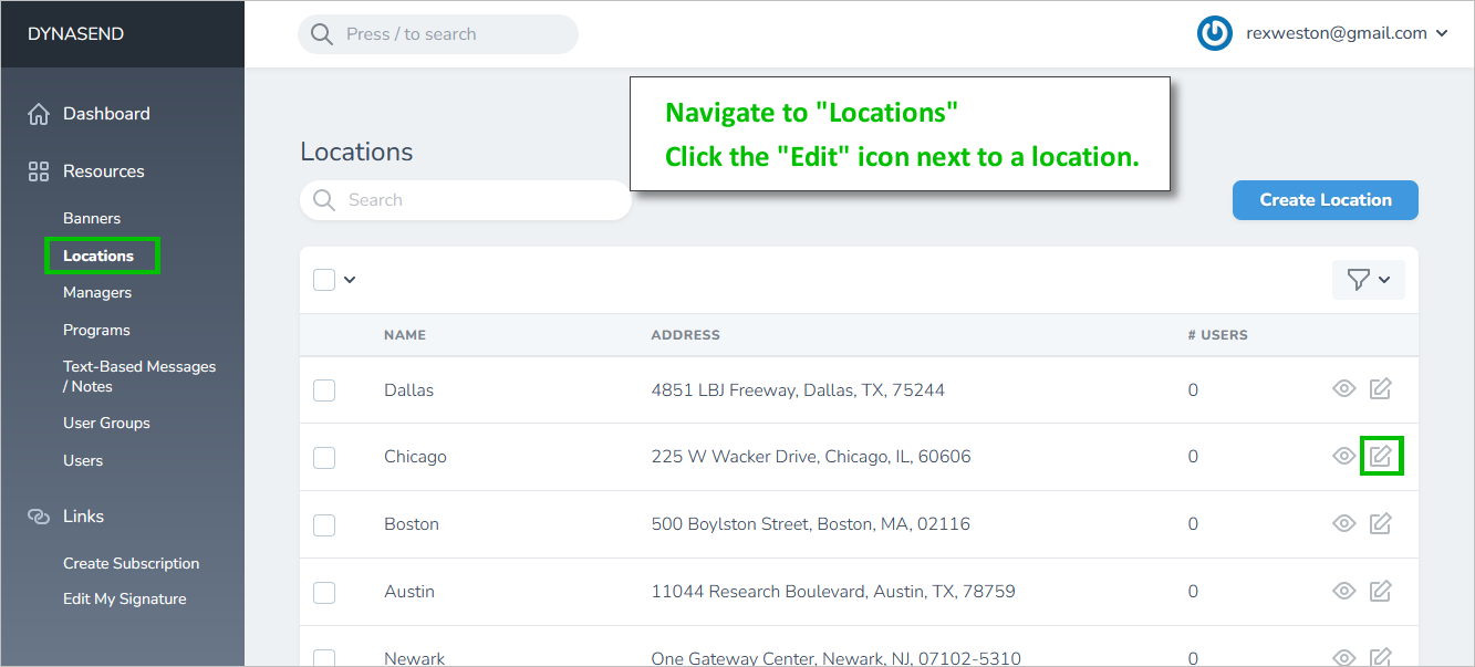 email signature banner location assignment 1