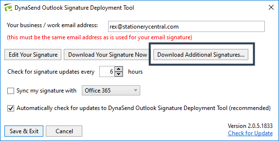 download additional email signature