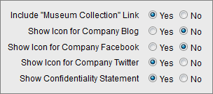 email signature radio buttons