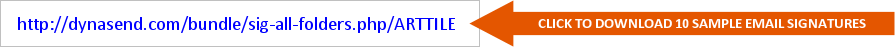 email signatures download URL