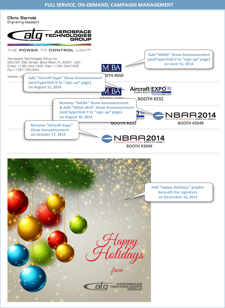 Email Signatures Full Service Campaign Management