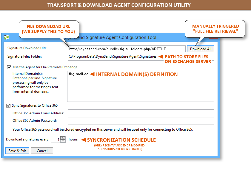 email signatures recently modified download parameter