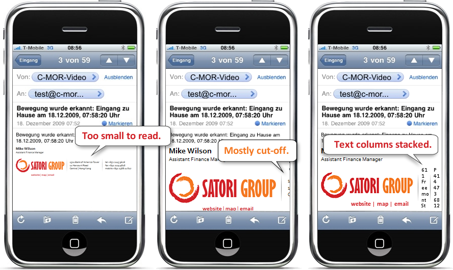Poor Design Concepts for Email Signatures