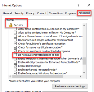 Do not save encrypted pages to disk