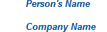 email signature with missing data element