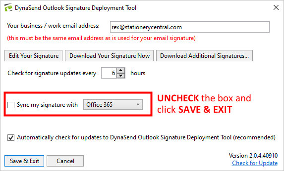 o365 save signature error 2